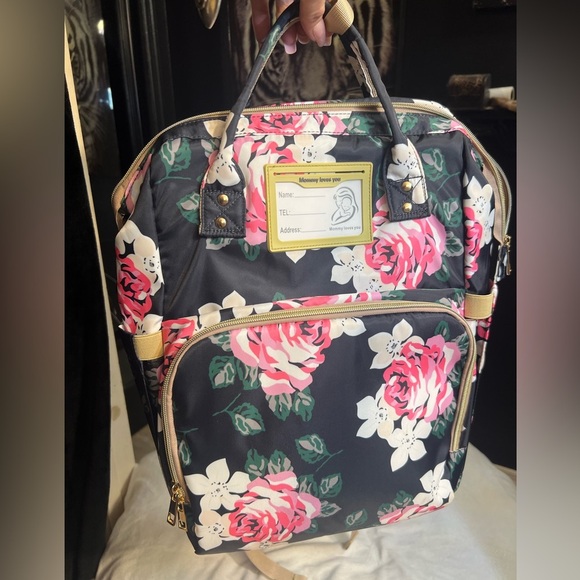 Diaper Bag Large Capacity Bags Floral Durable with Changing Station for Baby-NWT - Picture 7 of 16